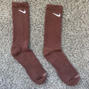 Nike Chocolate Brown Crew Socks